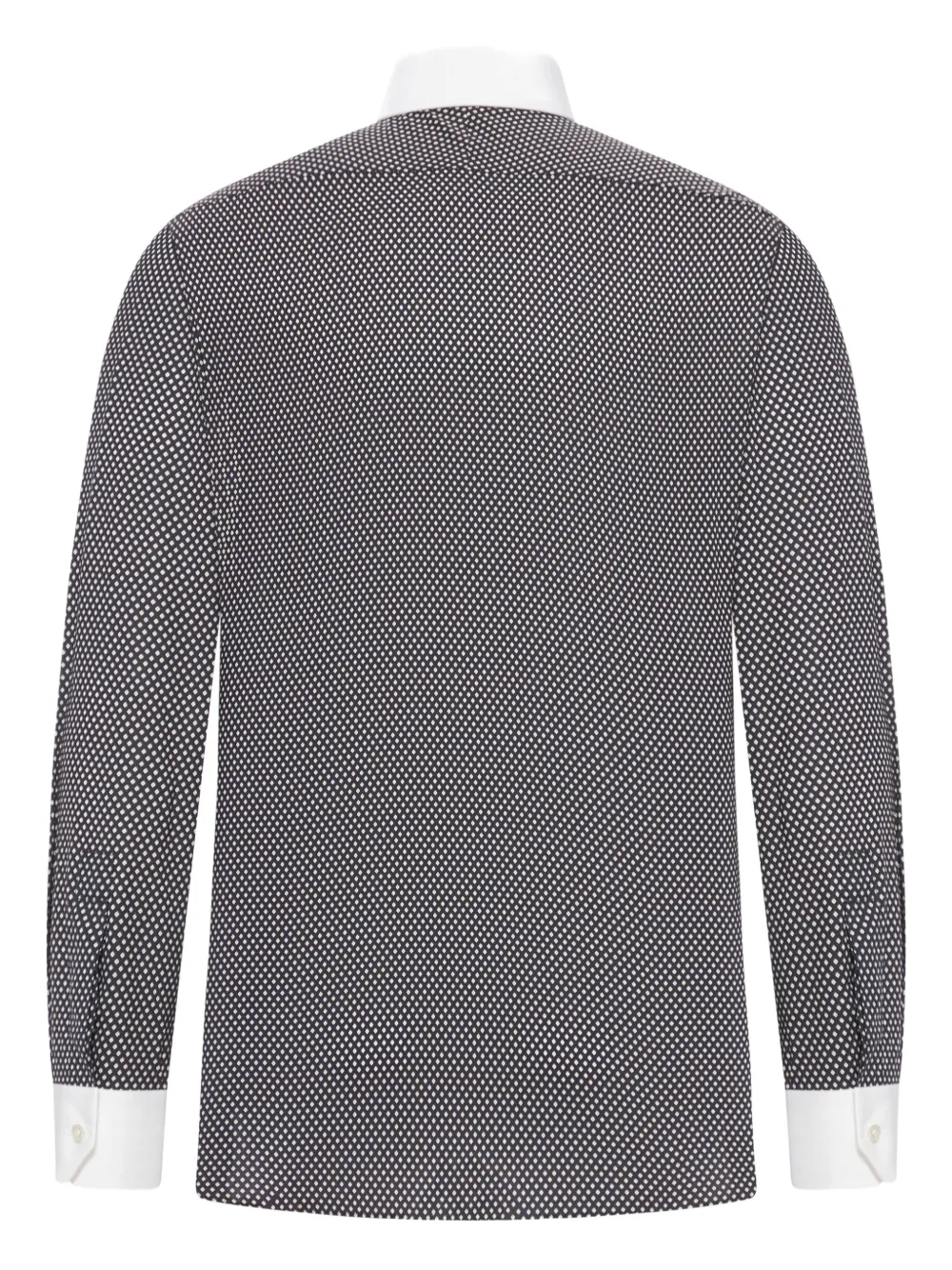 TOM FORD Katoenen poloshirt met diamantpatroon - Zwart