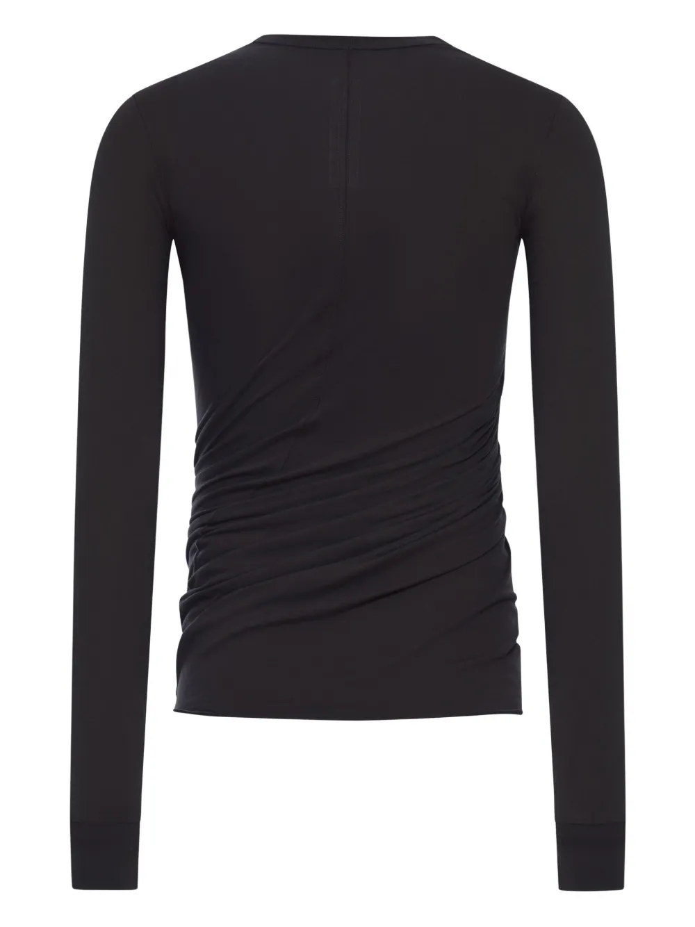 Rick Owens long-sleeve draped T-shirt - Zwart