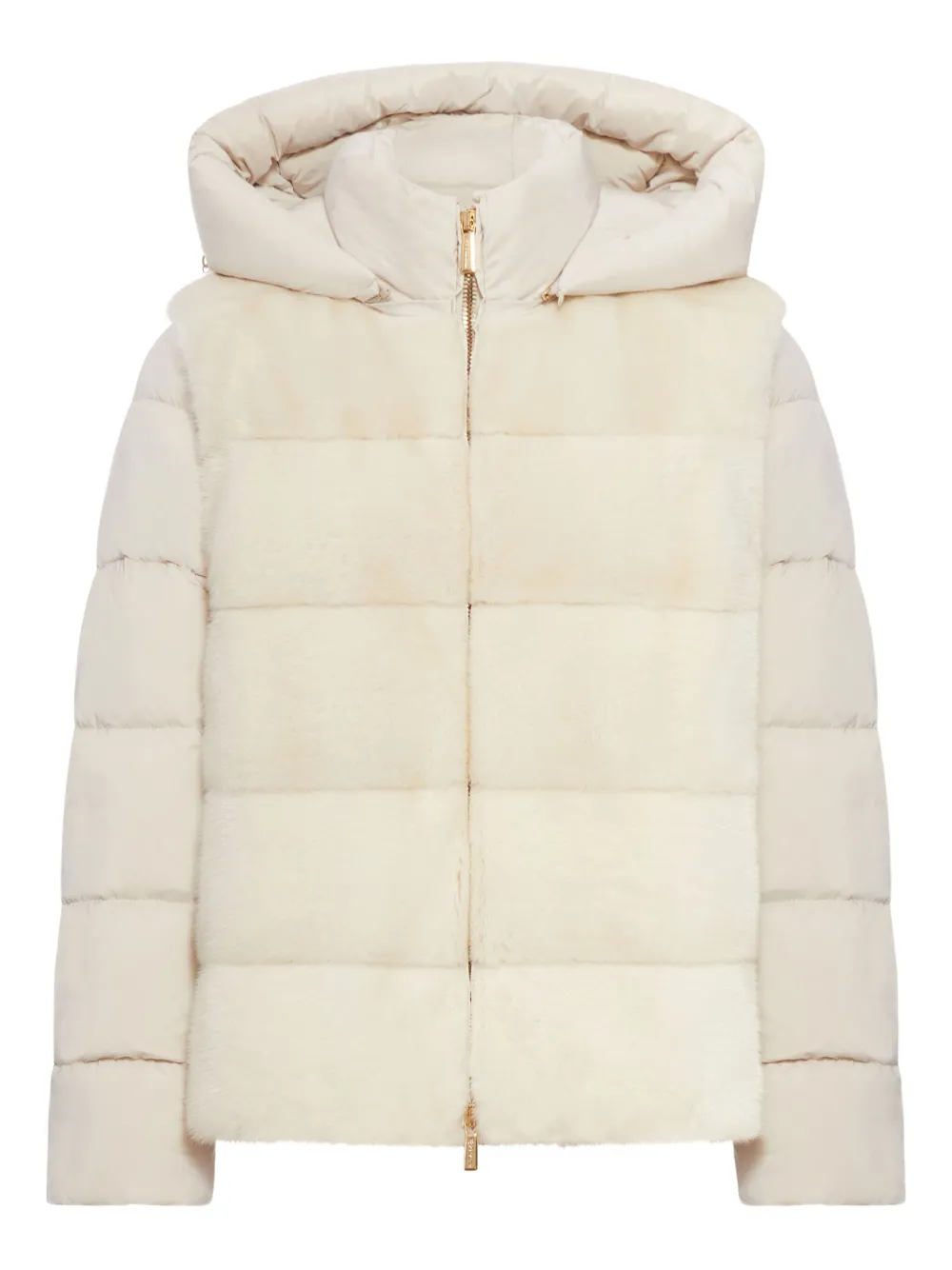 Moorer hooded quilted jacket | Neutrals | Image 1