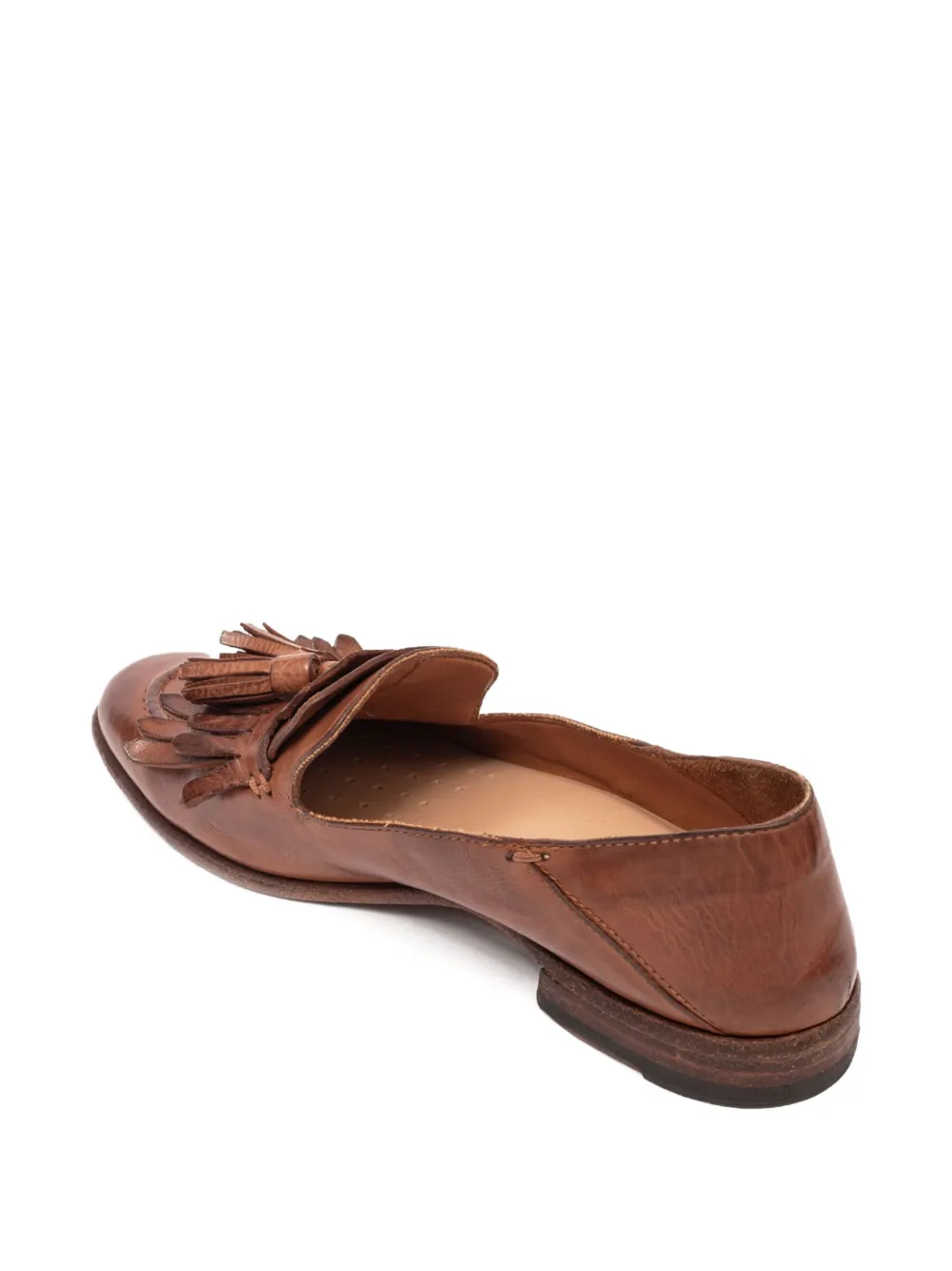 PAUL SILENCE tassel leather loafers Brown