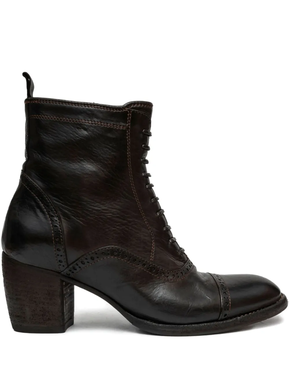 Paul Silence 65mm Lace-up Brogue Boots In Brown