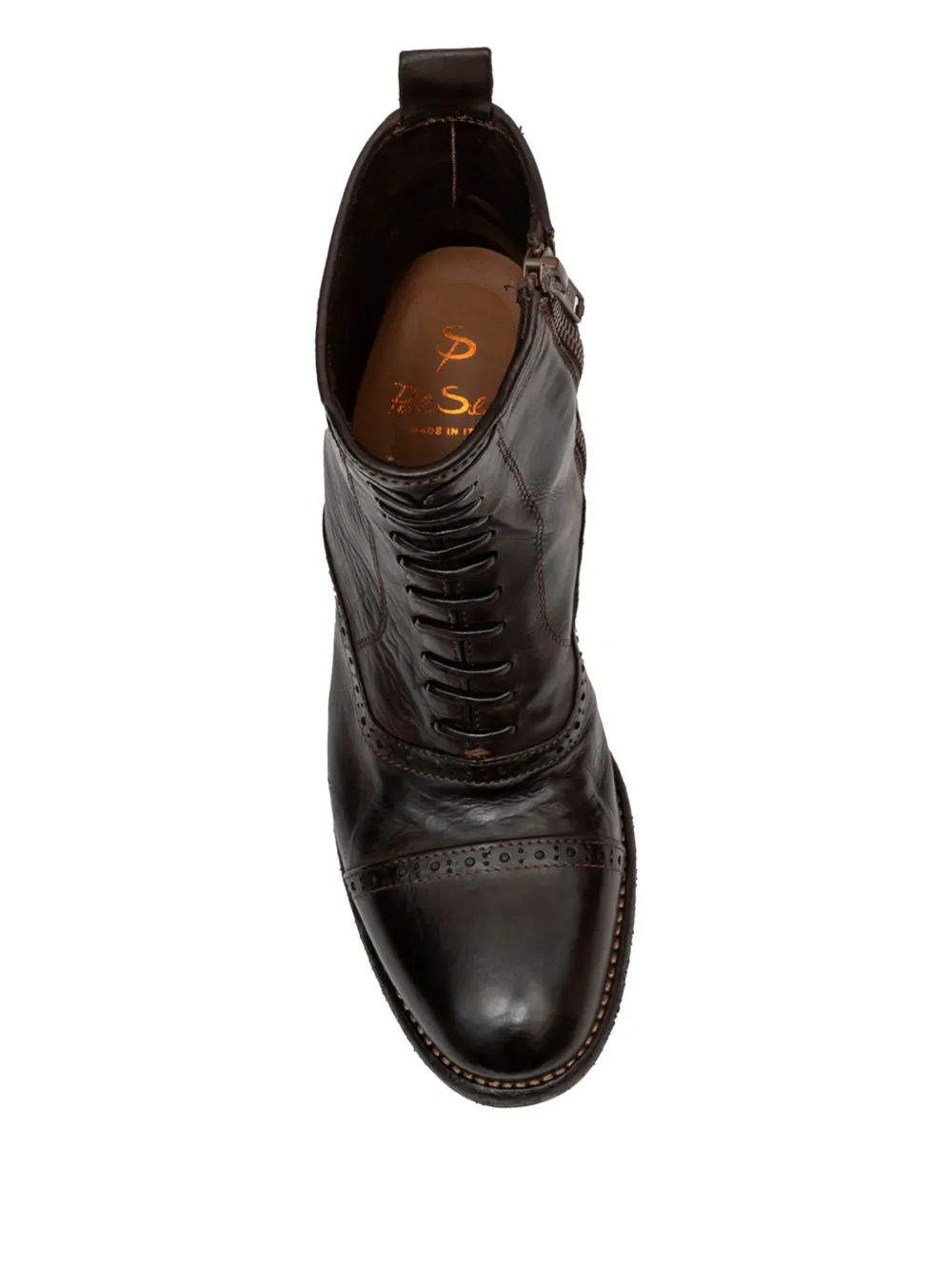 Paul Silence 65mm Lace-up Brogue Boots In Brown