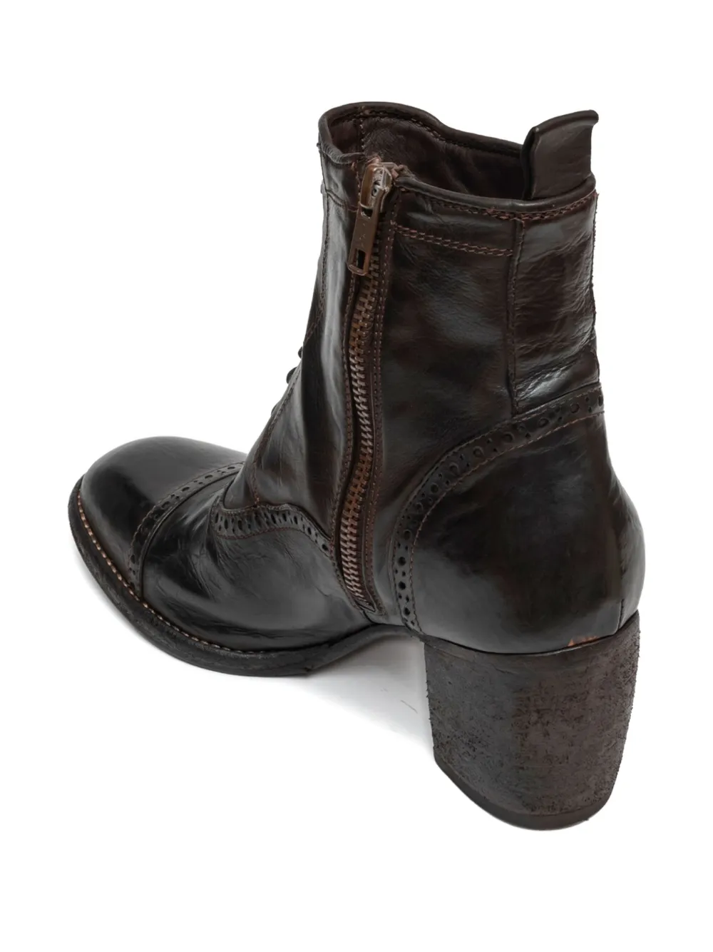 Paul Silence 65mm Lace-up Brogue Boots In Brown
