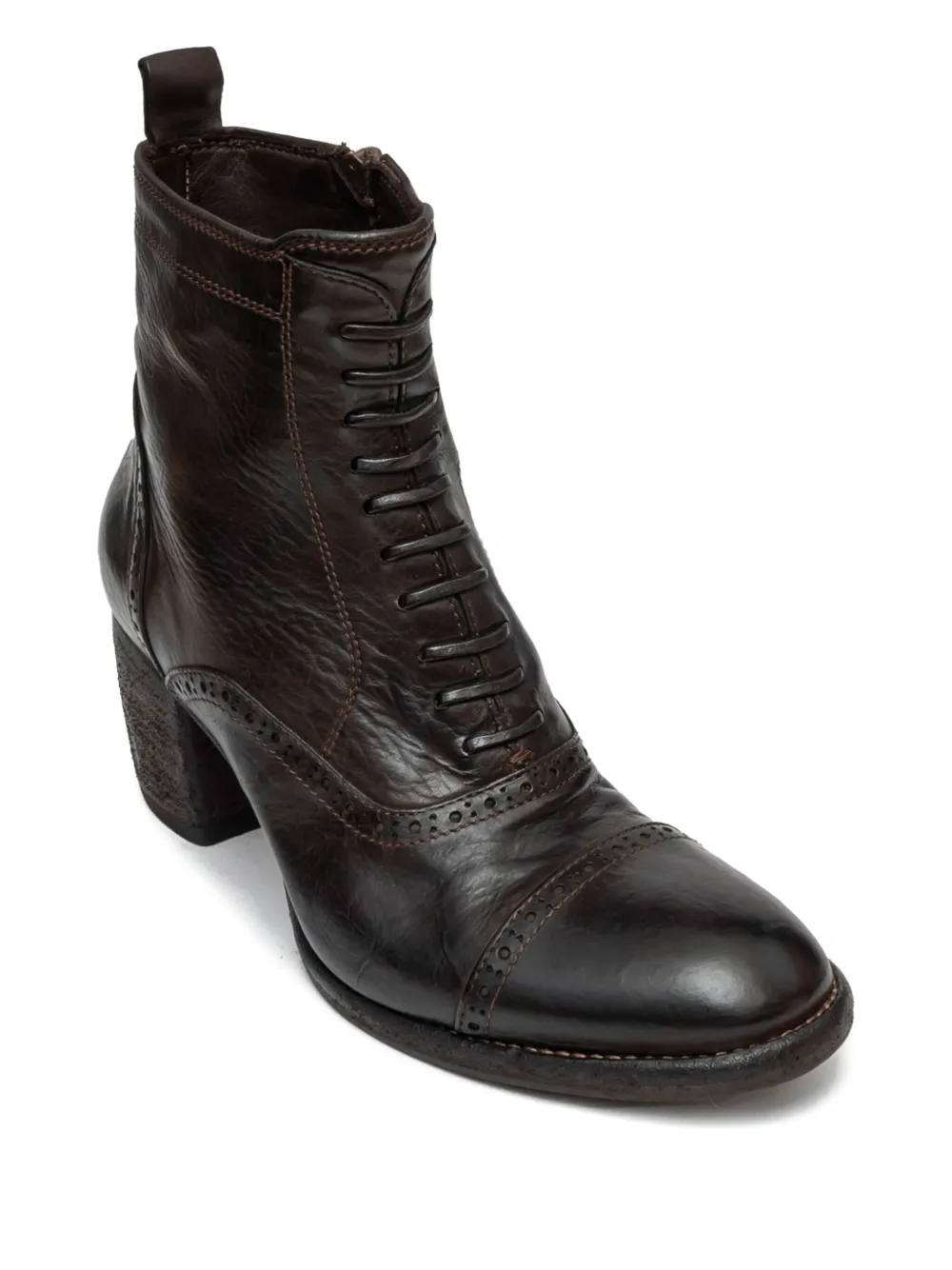 Paul Silence 65mm Lace-up Brogue Boots In Brown