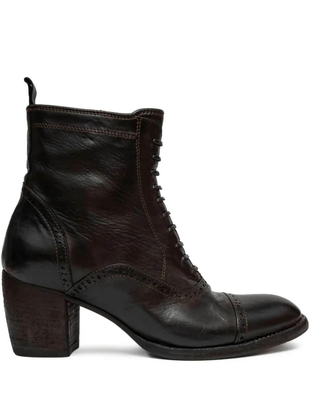 PAUL SILENCE 65mm lace-up brogue boots Brown