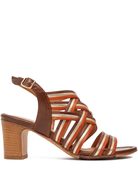 LA BOTTEGA DI LISA 65mm leather woven-strap sandals