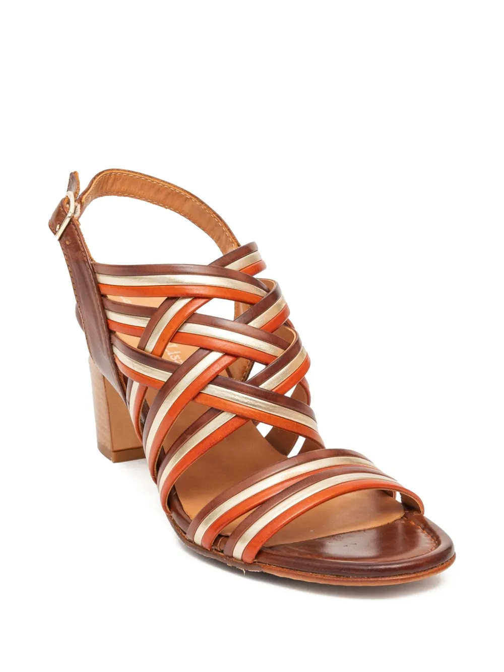LA BOTTEGA DI LISA 65mm leather woven-strap sandals | Heeled Sandals | Image 2