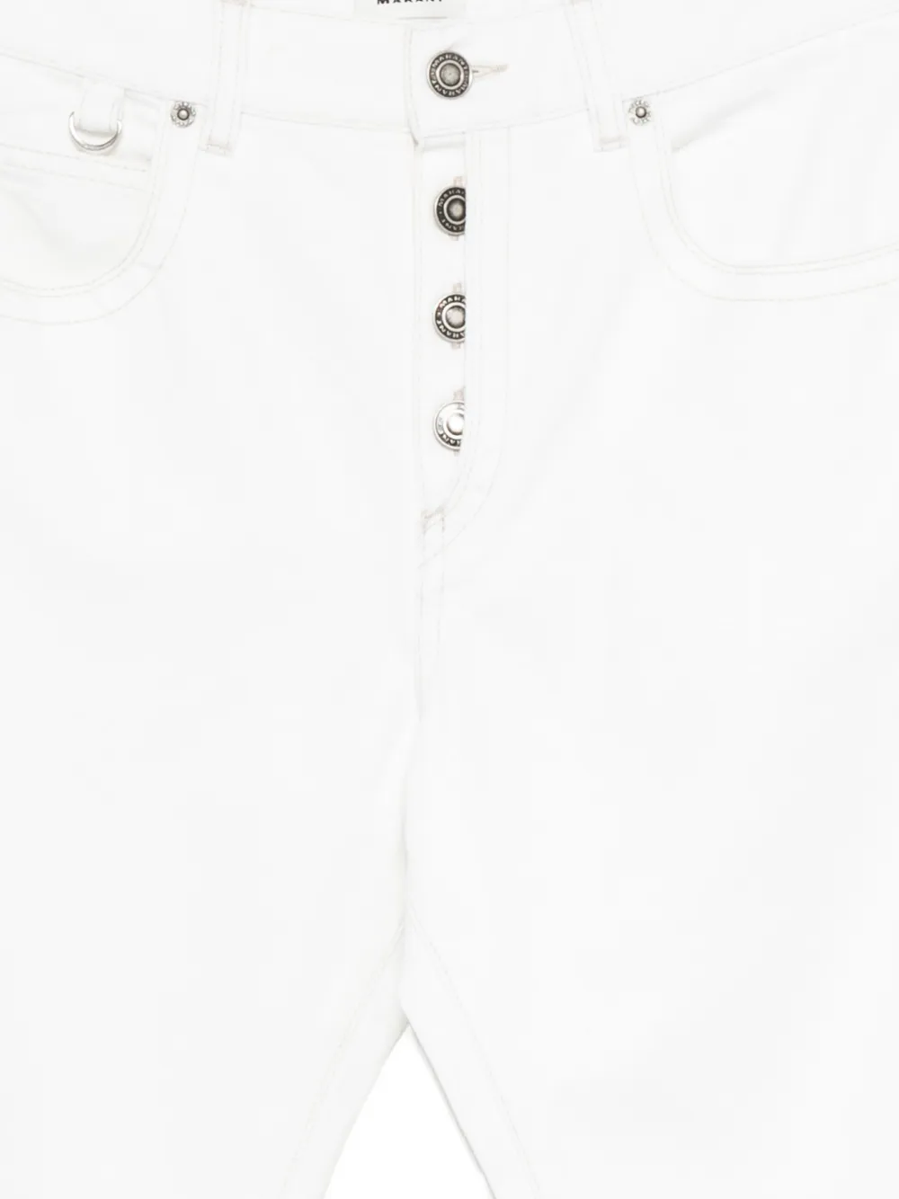 Isabel Marant Button-fly Jeans In White