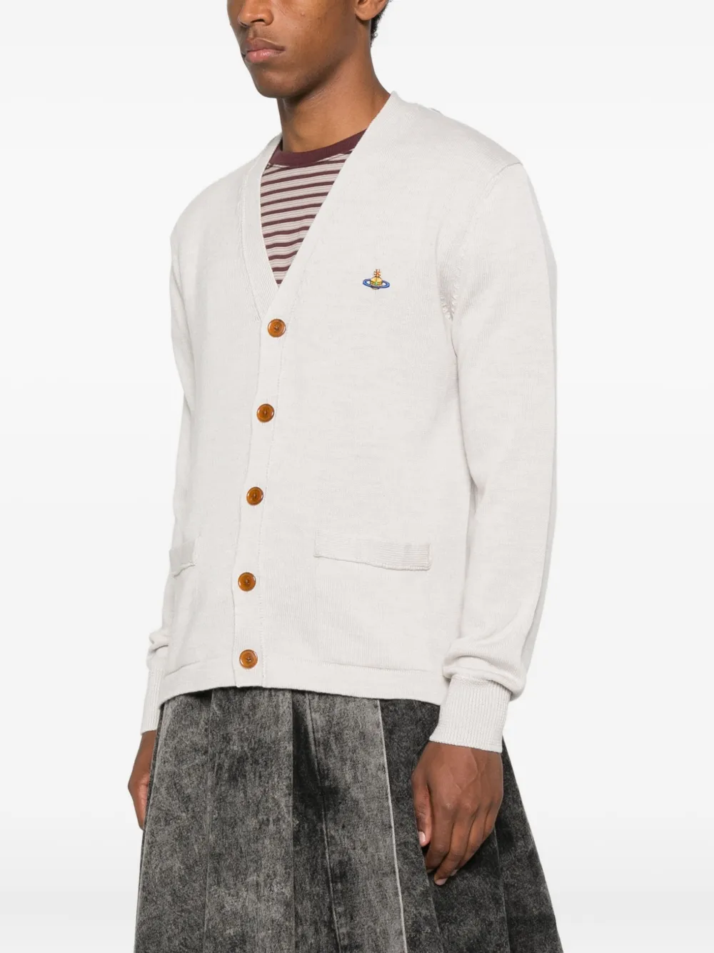 Vivienne Westwood Vest verfraaid met orb Beige