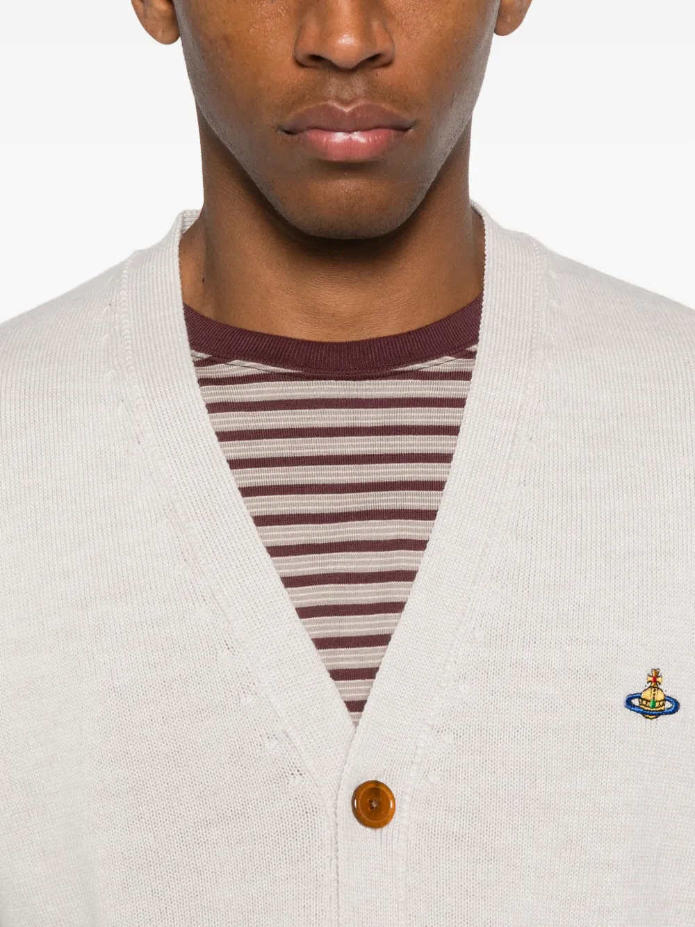 Vivienne Westwood Vest verfraaid met orb Beige