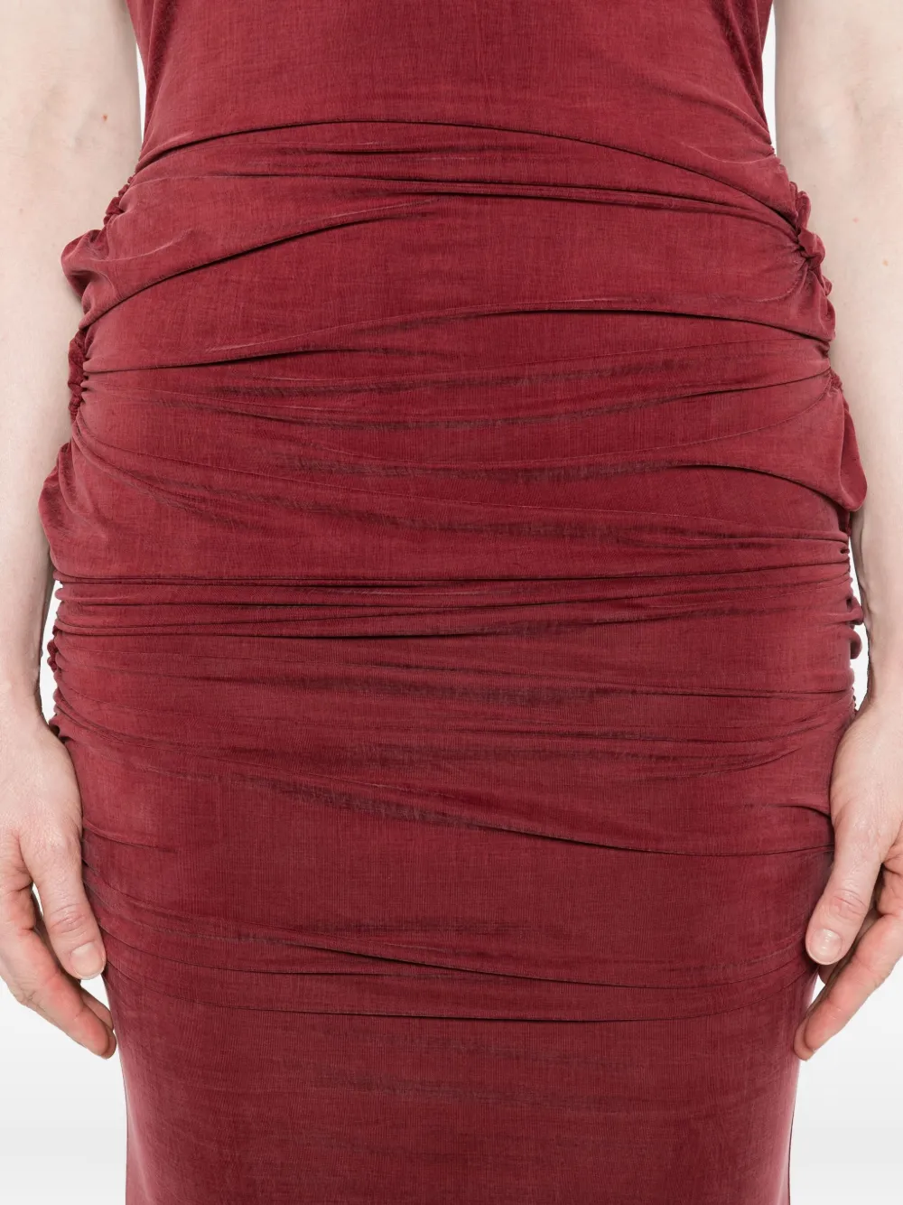 Vivienne Westwood Maxi-jurk met hoge hals Rood