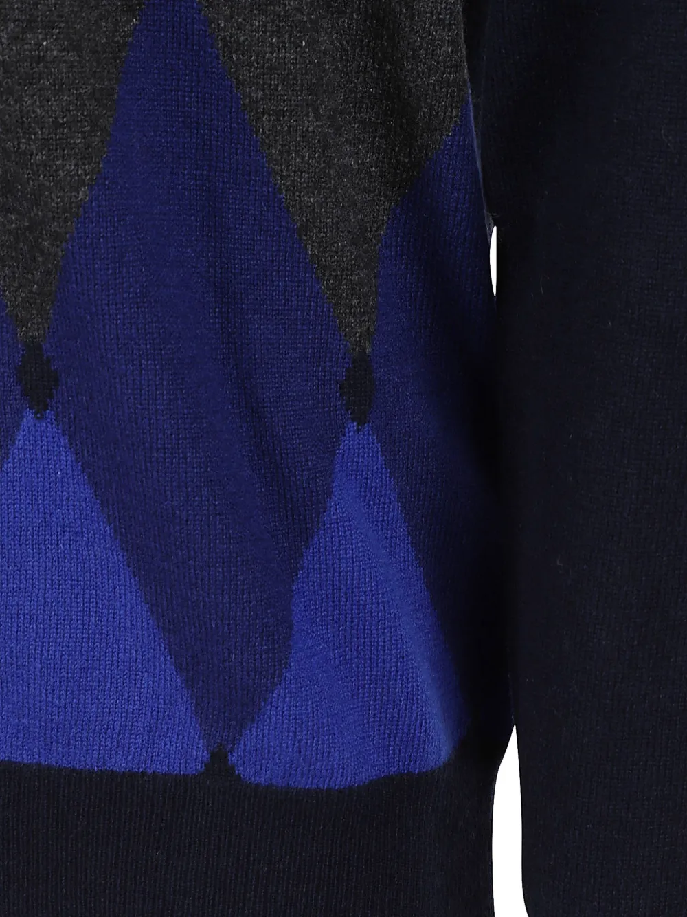 Ballantyne Argyle-pattern V-neck Sweater In Blue