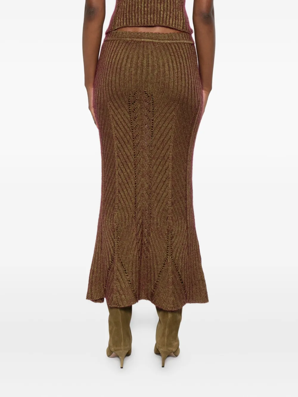 Vivienne Westwood Ribgebreide rok Goud