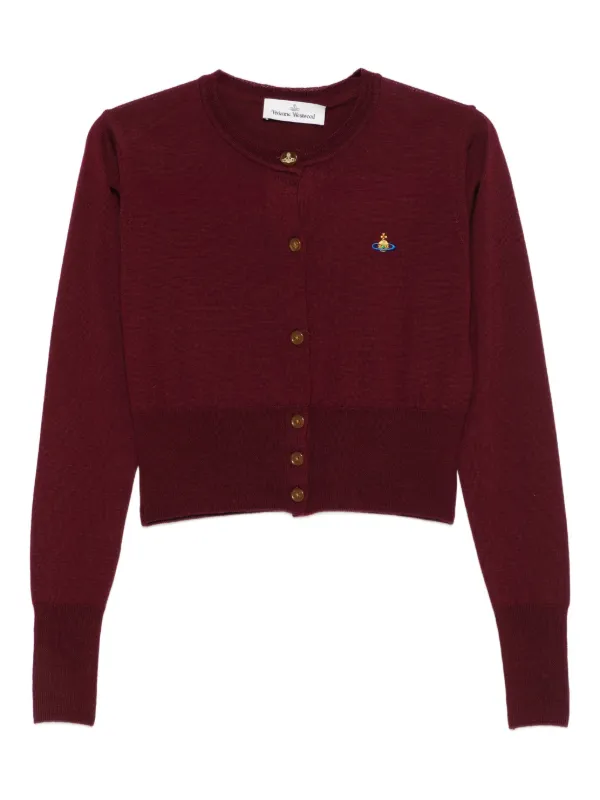 Vivienne Westwood Bea orb-embellished Button Cardigan | Red | FARFETCH