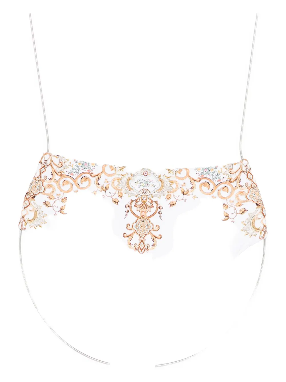 Camilla Embellished High-waist Bikini Bottom In Gold