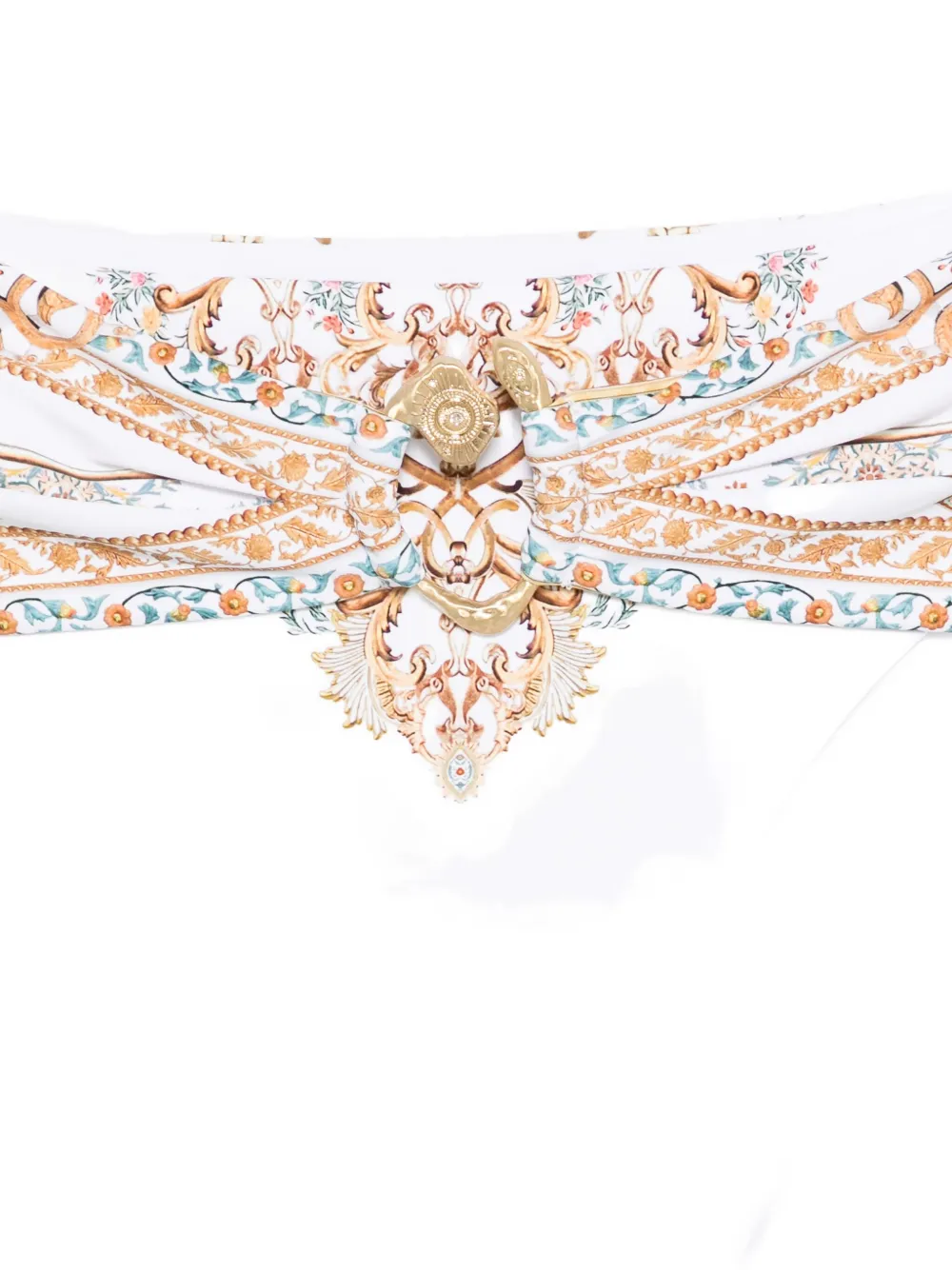 Camilla Embellished High-waist Bikini Bottom In Gold