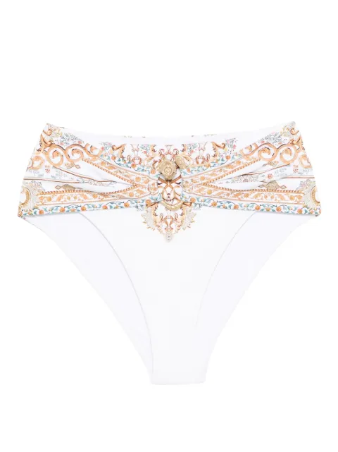 Camilla embellished high-waist bikini bottom 
