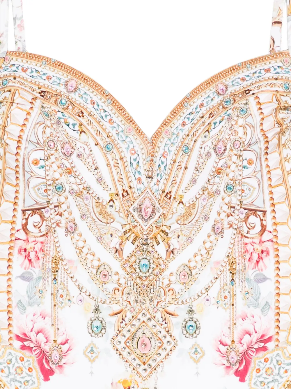 Camilla Badpak verfraaid met sweetheart hals Wit