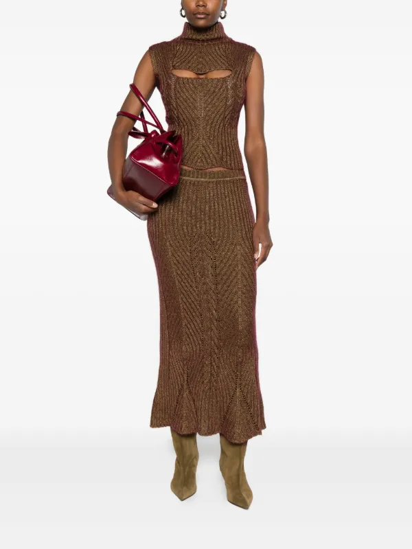 Vivienne Westwood Mary Corset high-neck cut-out Top | Gold