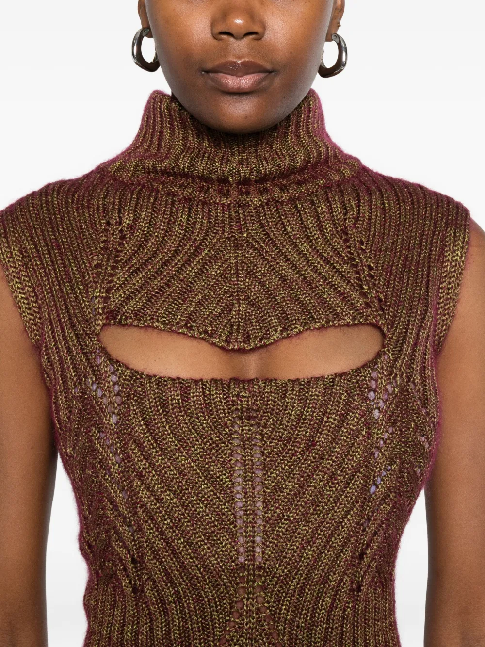 Vivienne Westwood Mary Corset top met hoge hals en uitgesneden details Goud