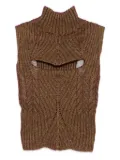 Vivienne Westwood Mary Corset high-neck cut-out top - Gold