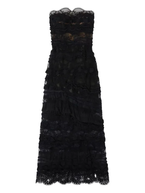 Ermanno Scervino crystal-embellished ruffled midi dress