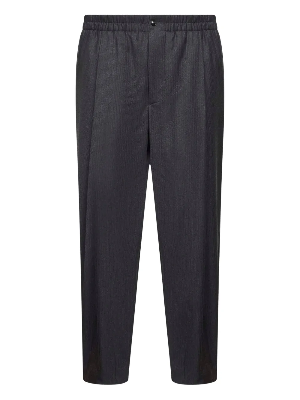 Giorgio Armani pleated-front elasticated-waist trousers - グレー Giorgio Armani pleated-front elasticated-waist trousers - グレー