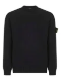 Stone Island ribbed crewneck sweater - Black