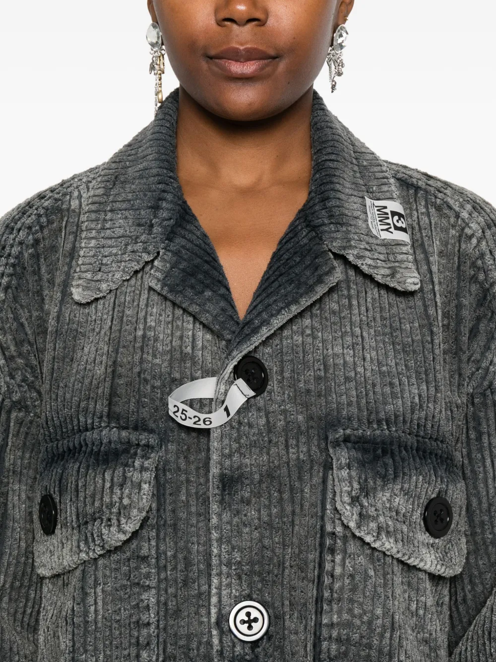 Miharayasuhiro Corduroy Button Shirt In Black