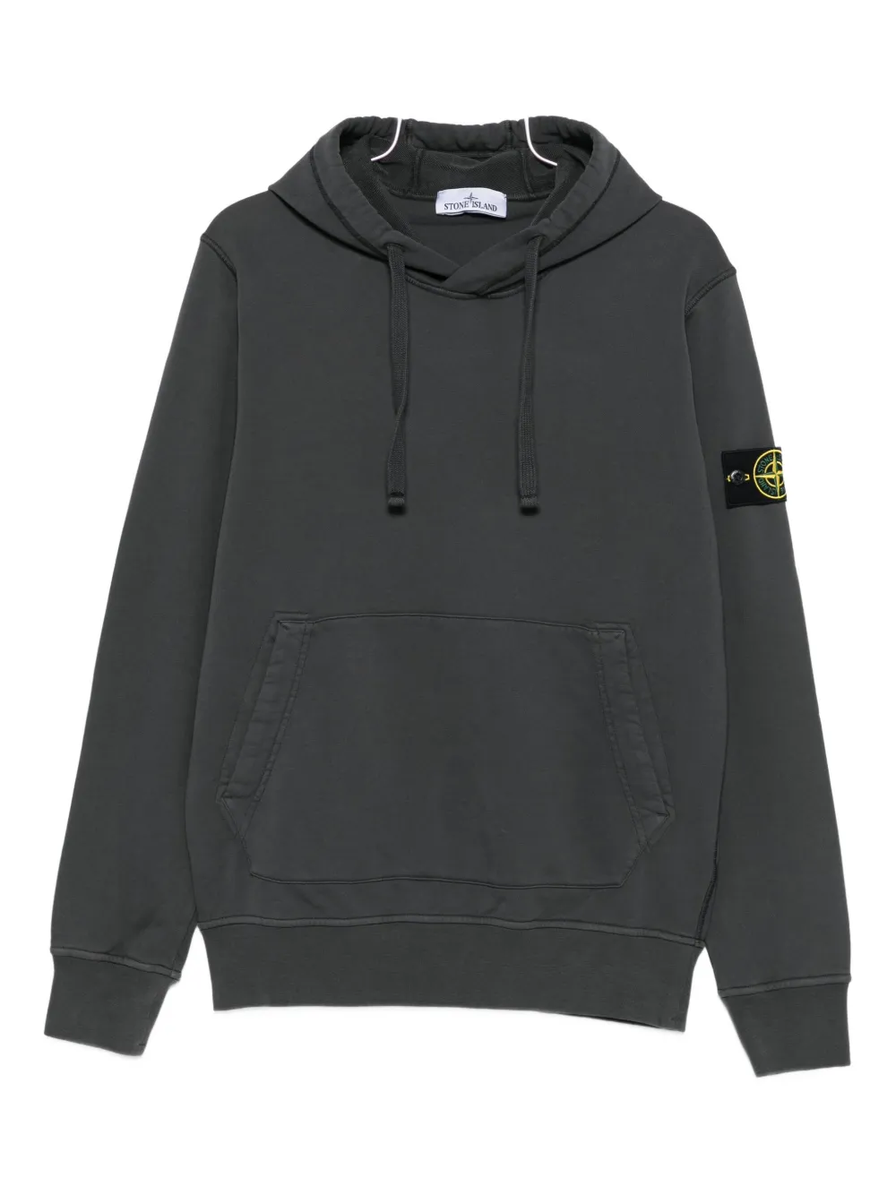 Stone Island logo-patch hoodie - Grigio