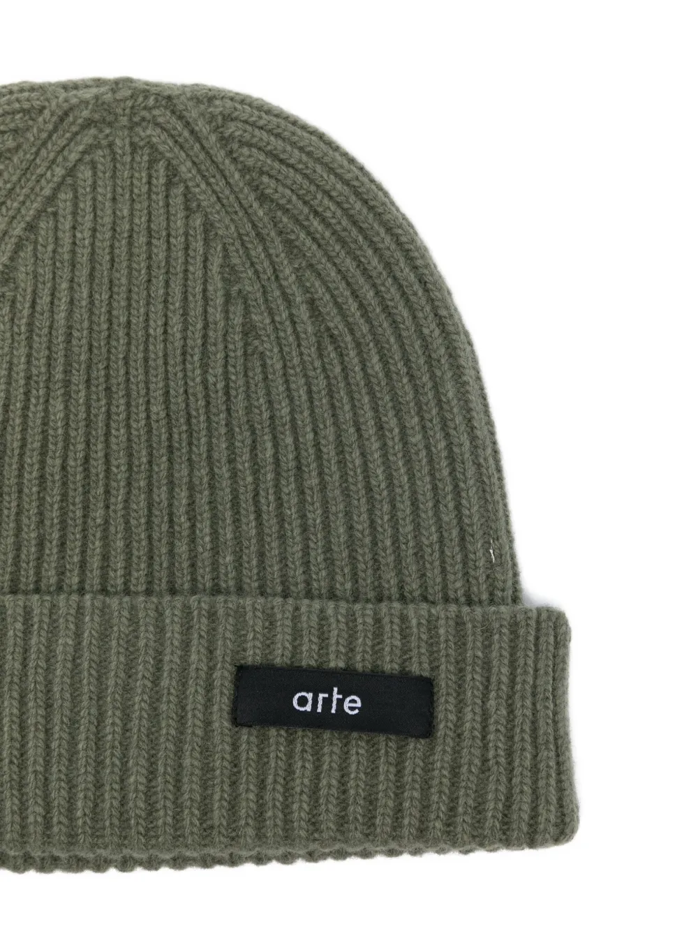 Arte Antwerp Ribbed-knit Beanie In Green