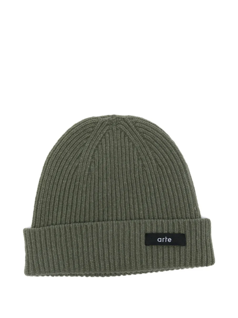 Arte Antwerp Ribbed-knit Beanie In Green