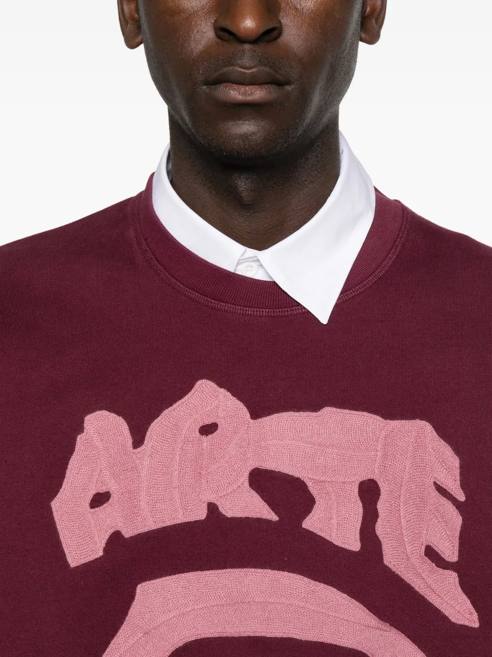 Arte Antwerp Embroidered-eye Sweatshirt In Brown
