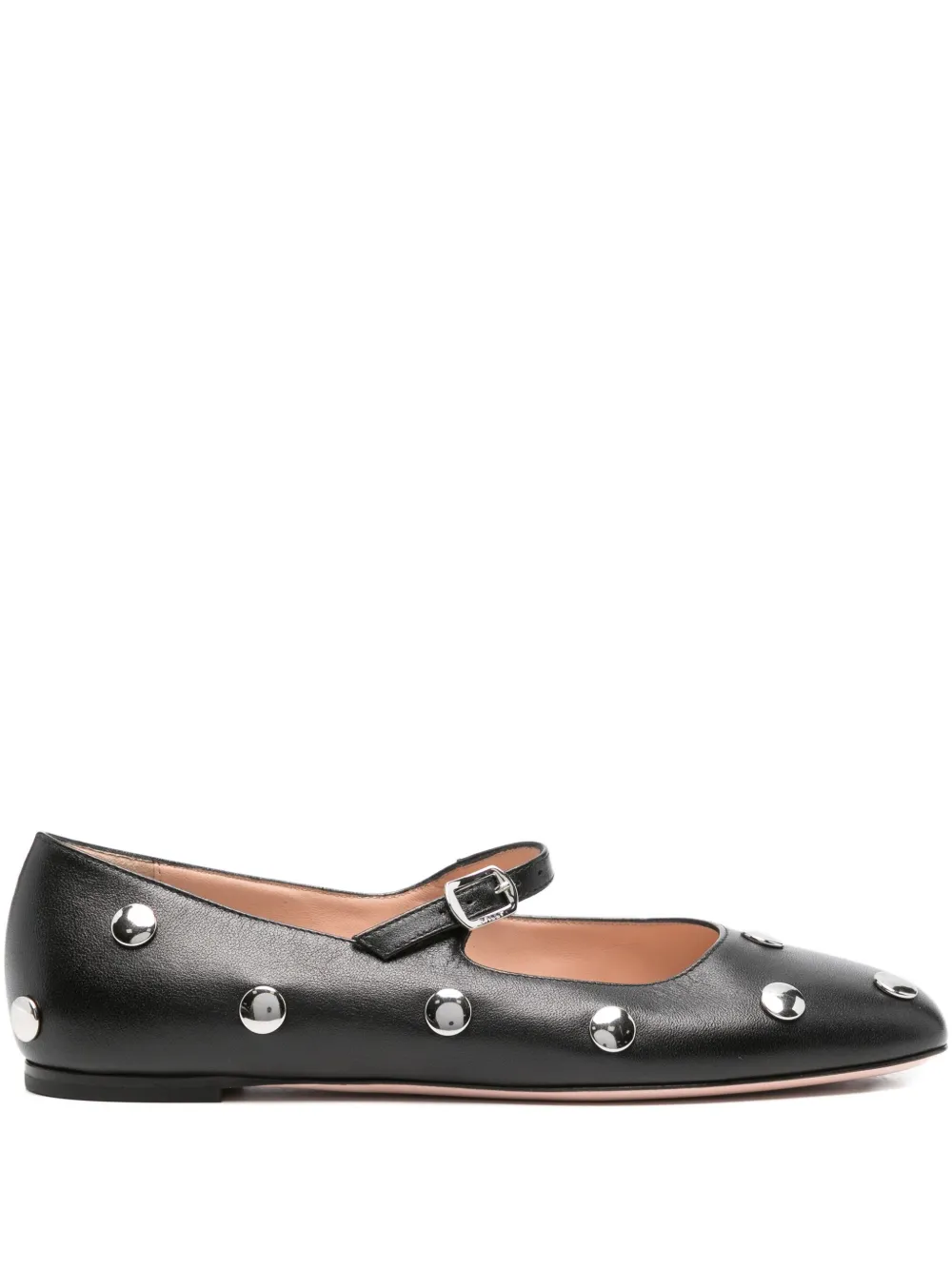 Bally studded ballet flats Black