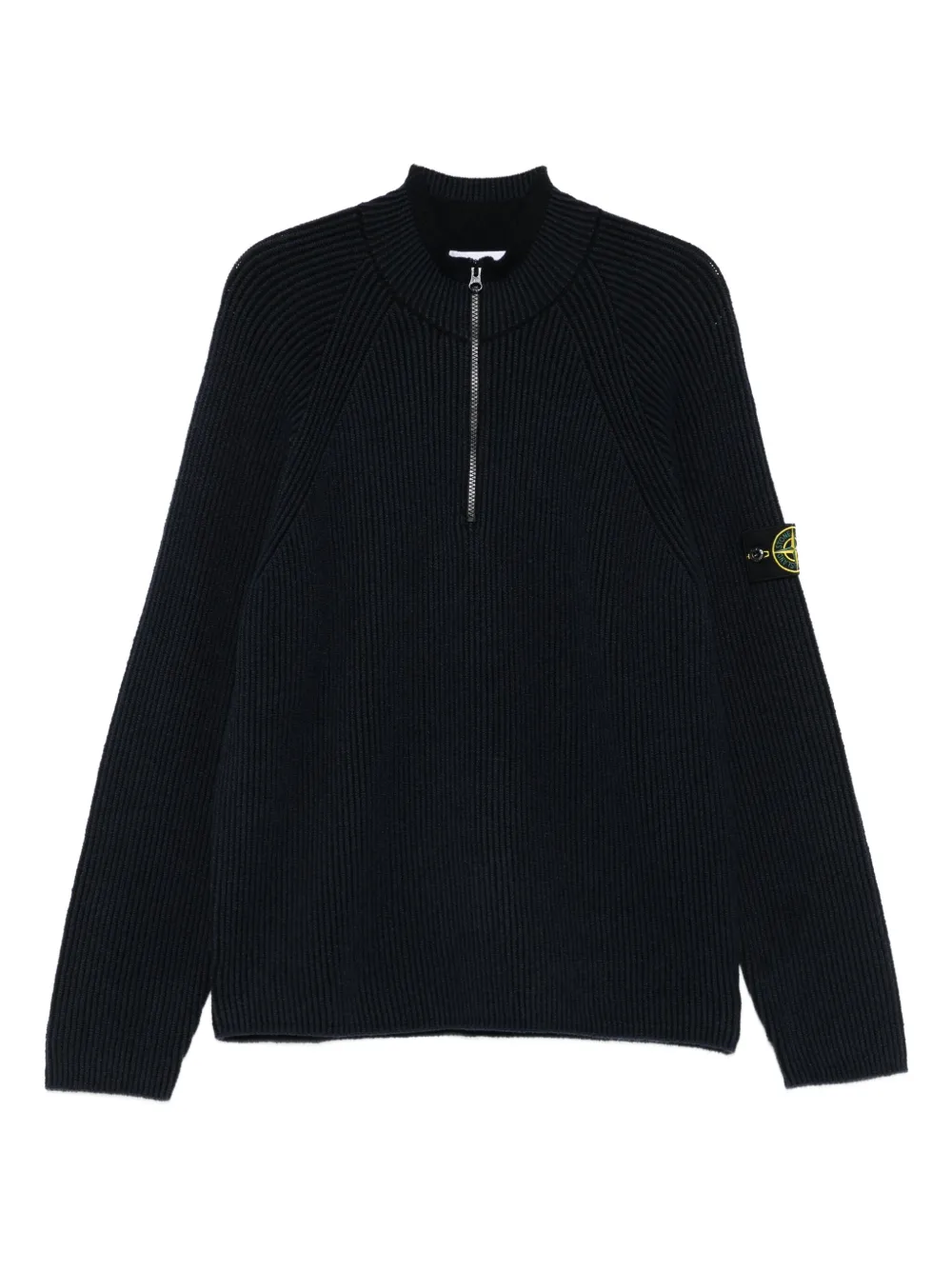 Stone Island ジップネック セーター - ブルー Stone Island ジップネック セーター - ブルー