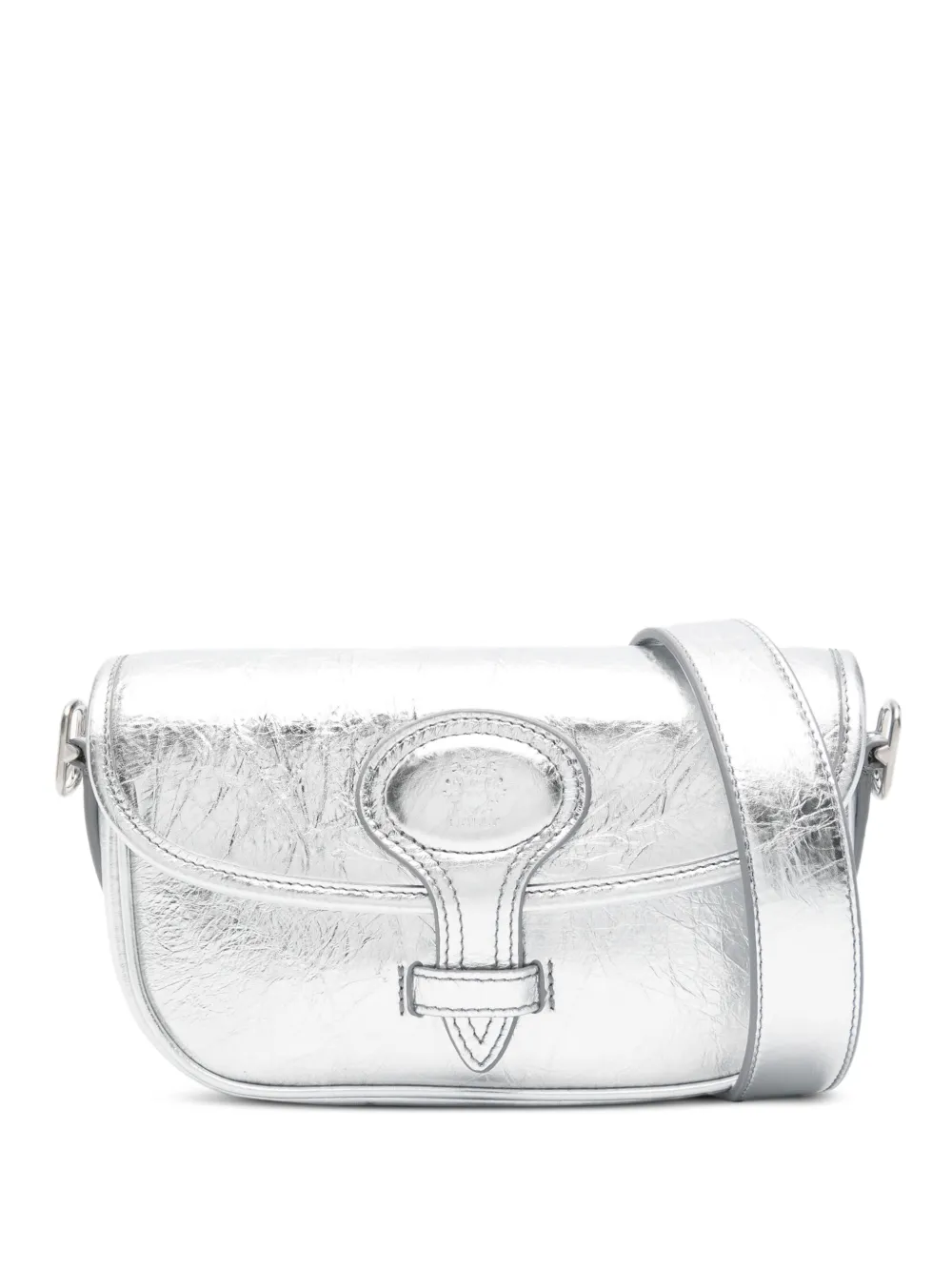 Bally metallic-leather flap shoulder bag | Silver | Image 1