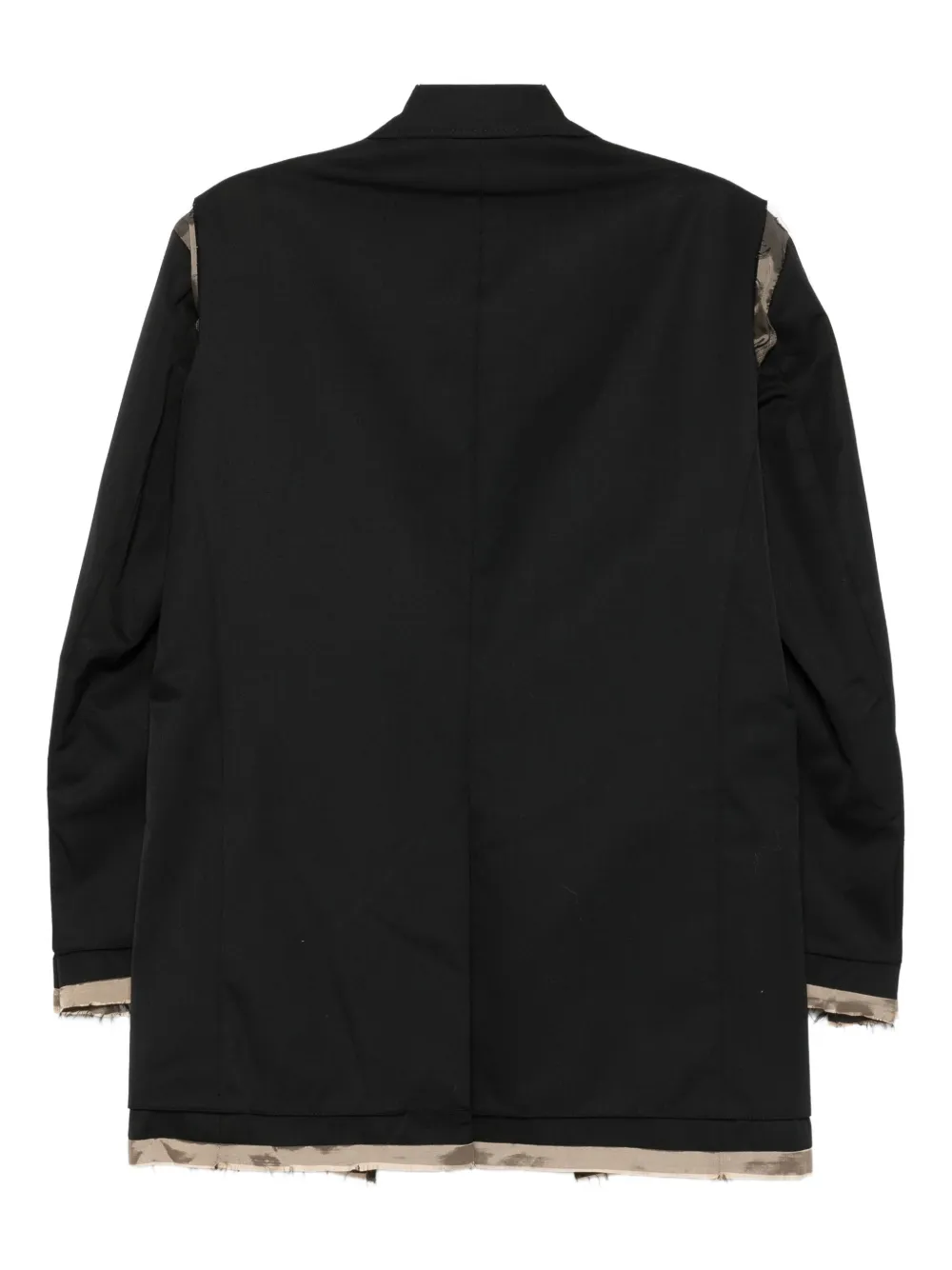 Miharayasuhiro Frayed-detail Jacket In Black