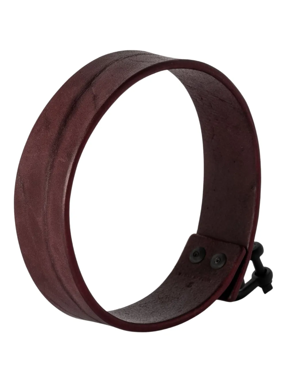 Parts Of Four Leather Clasp Choker In Red