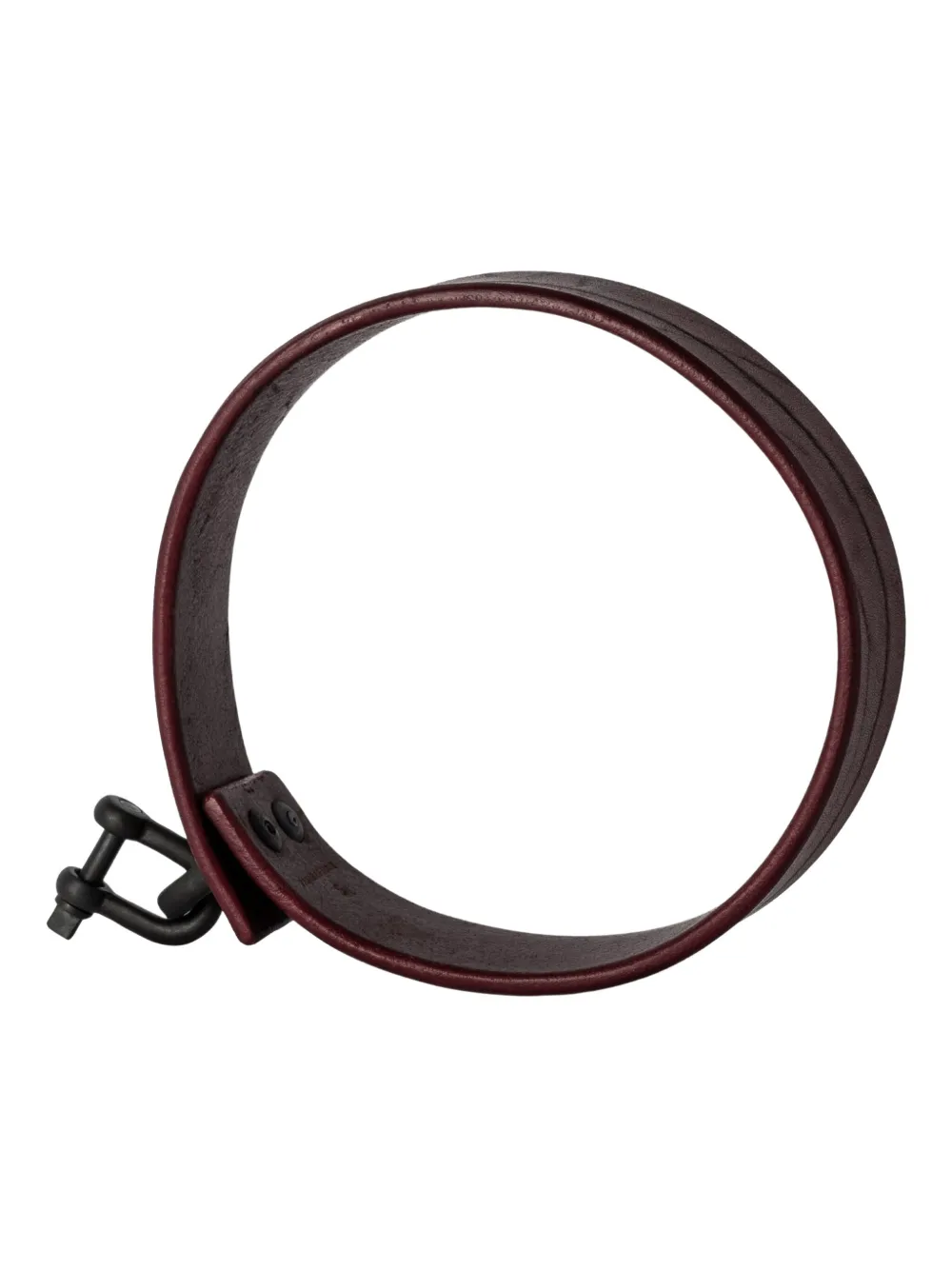 Parts Of Four Leather Clasp Choker In Red