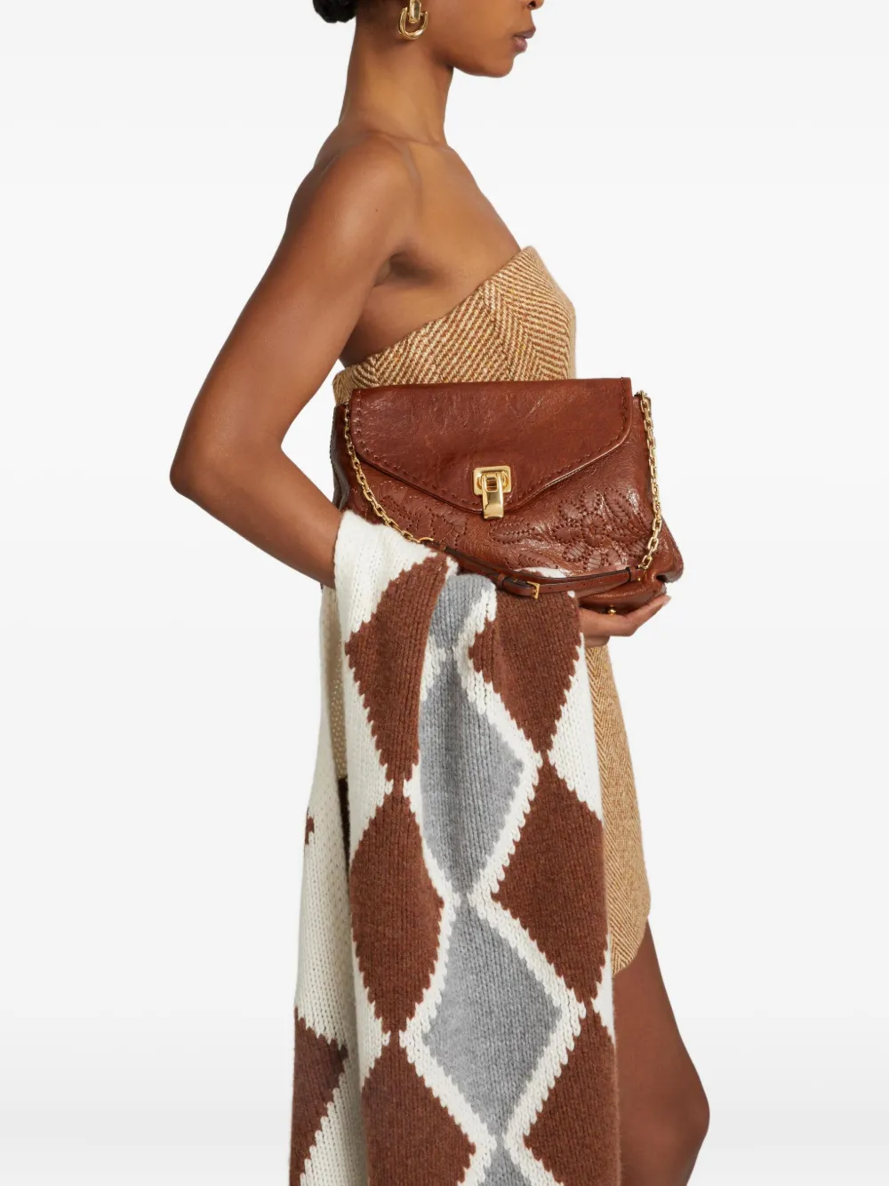 Ermanno Scervino New Joy embroidered shoulder bag - Bruin