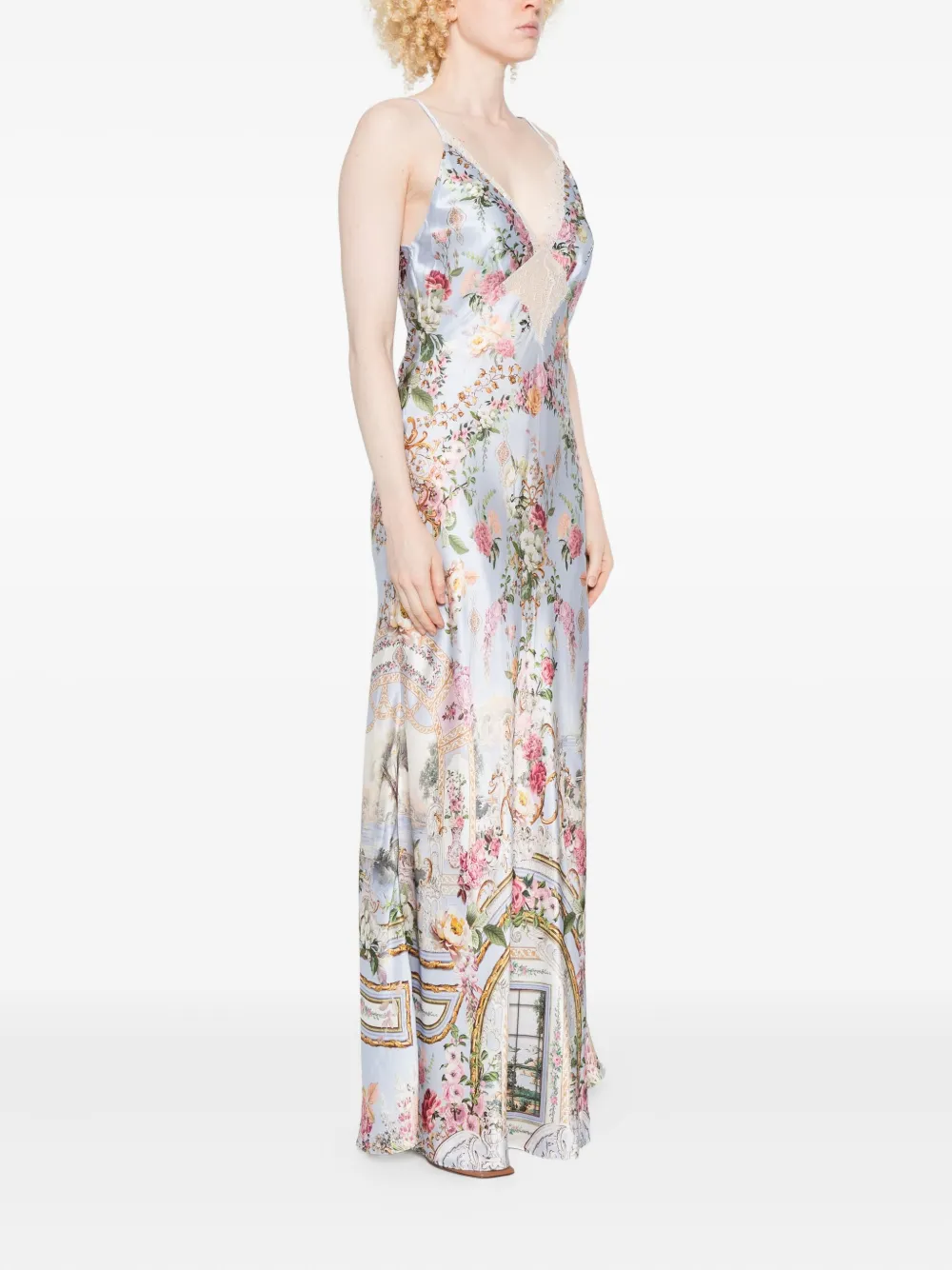 Camilla Jurk met bloemenprint Wit