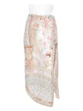 Camilla floral-print wrap beach cover-up - White