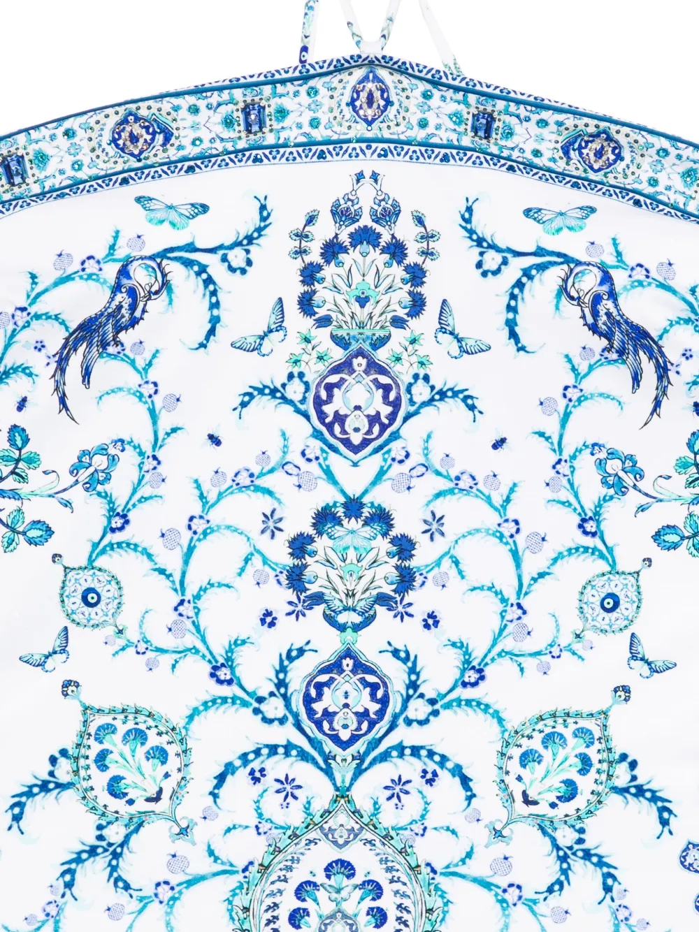 Camilla Badpak met paisley-print en halternek Wit