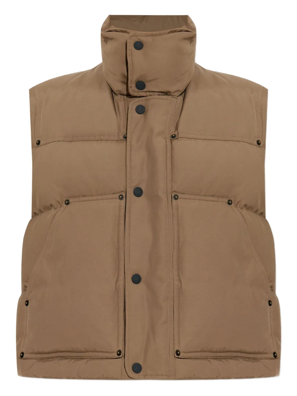 Dsquared2 Press-stud Quilted Gilet In Brown