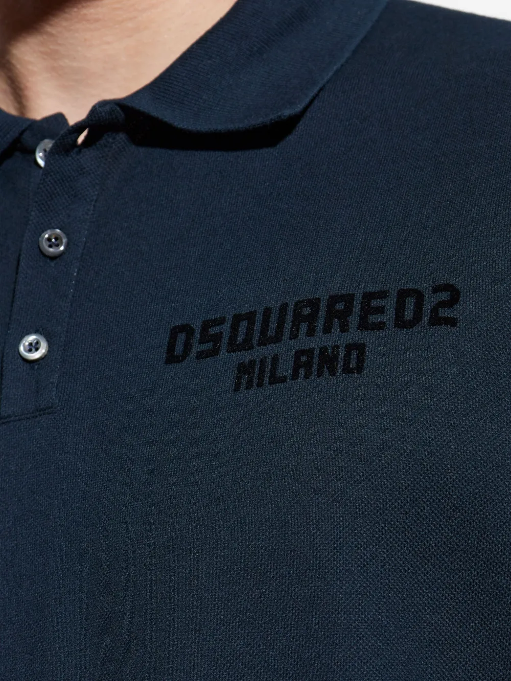 DSQUARED2 Poloshirt met logoprint Blauw