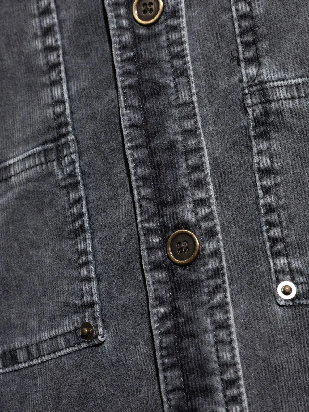 Isabel Marant Étoile Patch-pocket Corduroy Shirt In Gray