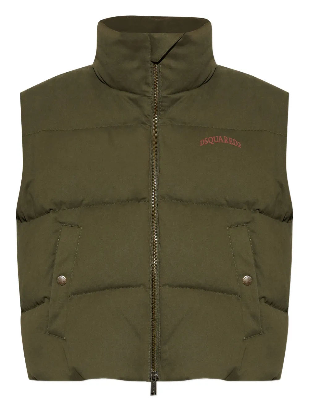 DSQUARED2 quilted logo vest | Green | Image 1
