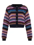 DSQUARED2 striped button-up cardigan - Black