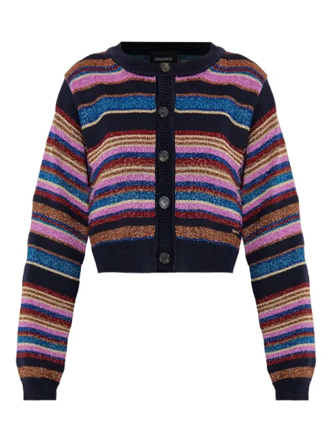DSQUARED2 striped button-up cardigan