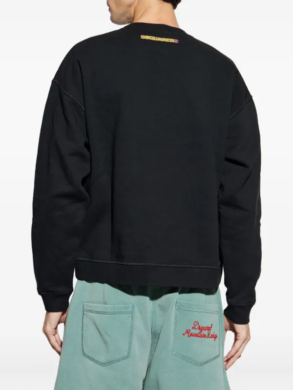 DSQUARED2 クルーネック スウェットシャツ | ブラック | FARFETCH JP